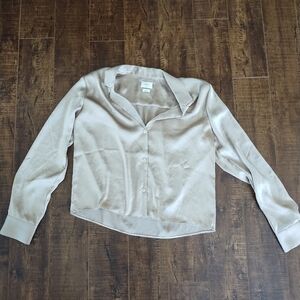 BNWT Aritzia Wilfred Blouse In Tan